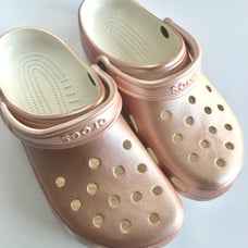 Rose Gold Metallic Crocs
