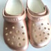 Rose Gold Metallic Crocs