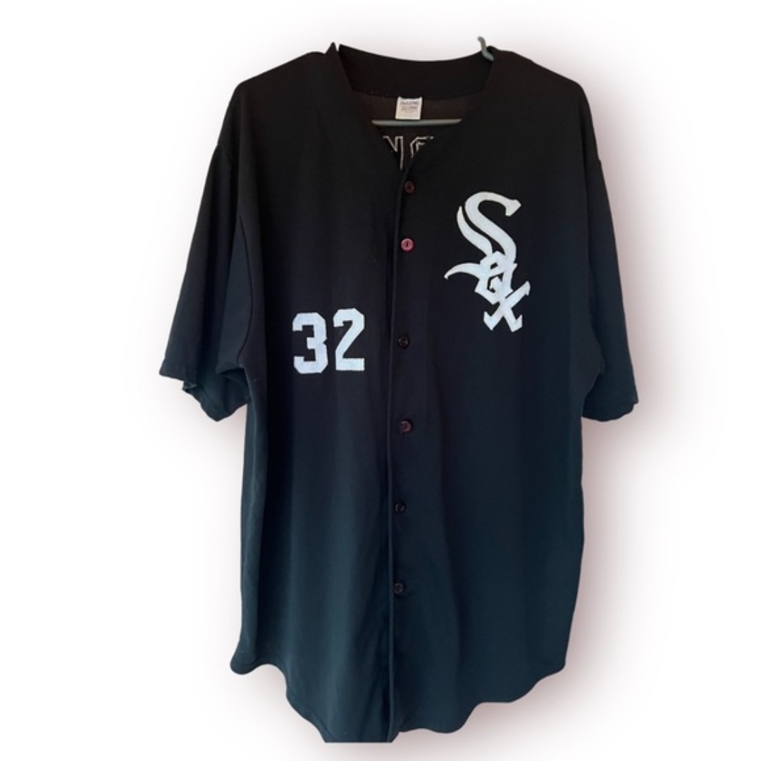 Chicago White Sox Vintage Baseball Shirt - Barry Larkin 32 - DeLong. 2XL.
