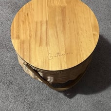Handmade wicker picnic basket