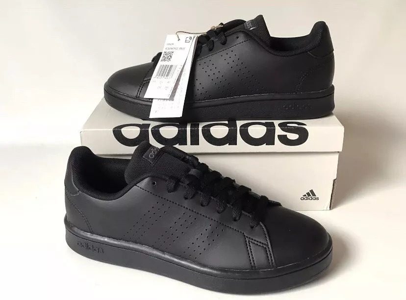 Adidas Advantage Base Triple Black Mens Shoes Athletic Sneakers GW9284 Sz 11.5