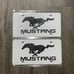 Ford Mustang white Brand New Front Vanity Metal Plate Frame Holder (2 Pack)