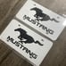 Ford Mustang white Brand New Front Vanity Metal Plate Frame Holder (2 Pack)
