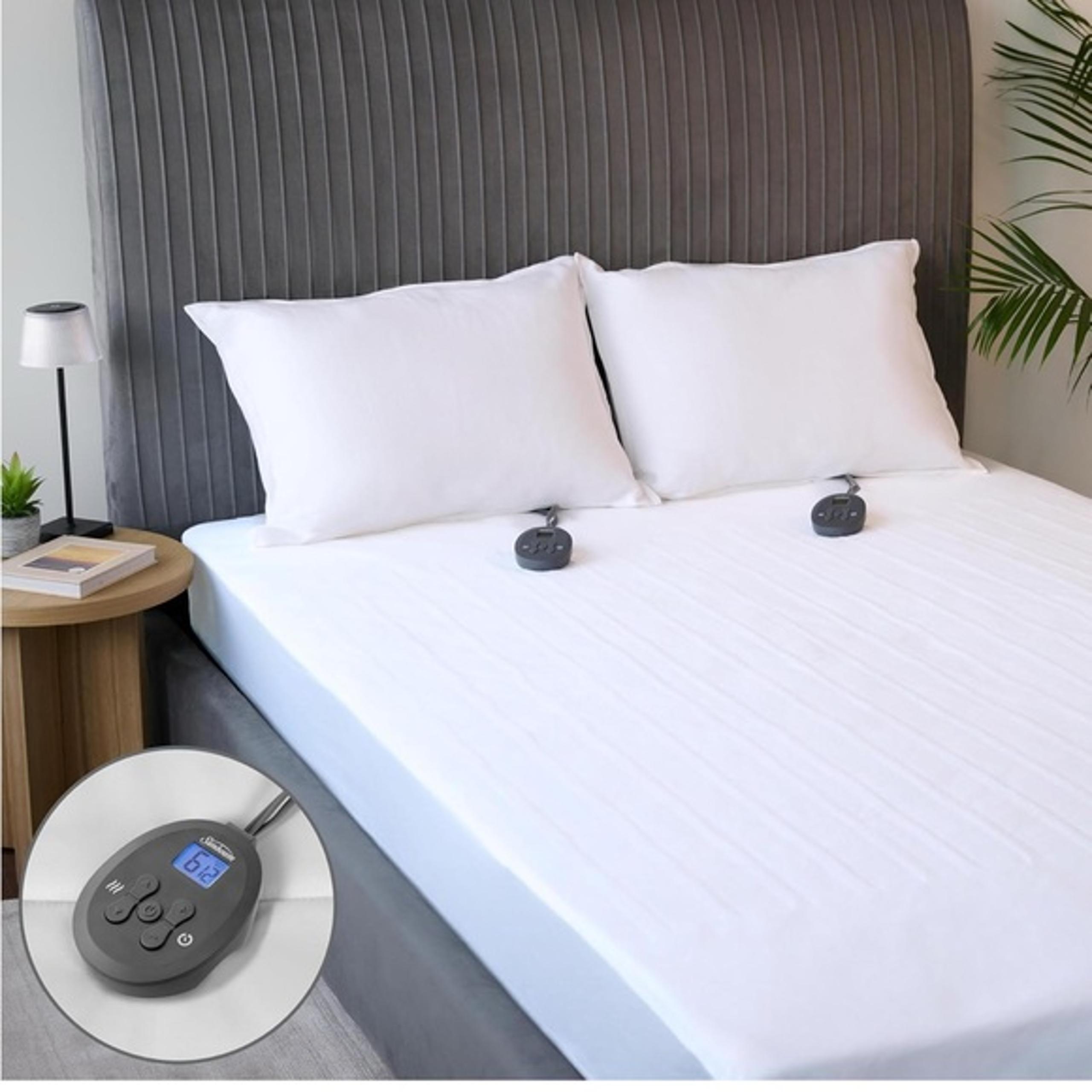 Sunbeam Electric Restful Heated Mattress Pad, 12 Heat Settings, Queen,