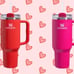 Stanley Cup Valentines Day 2025 Red 40oz H2.0 Flowstate Tumbler IN HAND