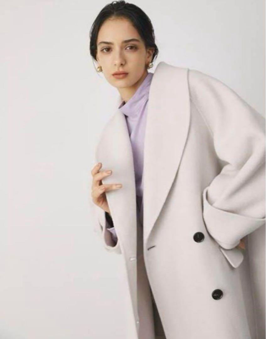 Mila Owen Half-Length A-Line Coat in Wool