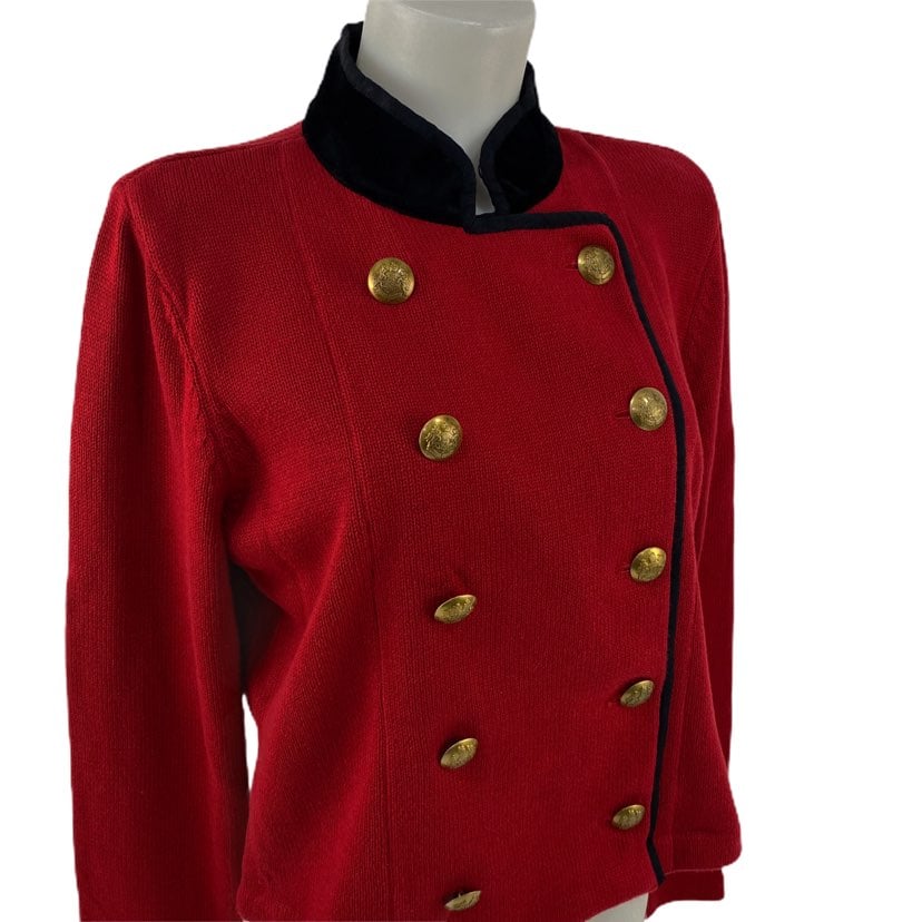 Ralph Lauren red military sweater