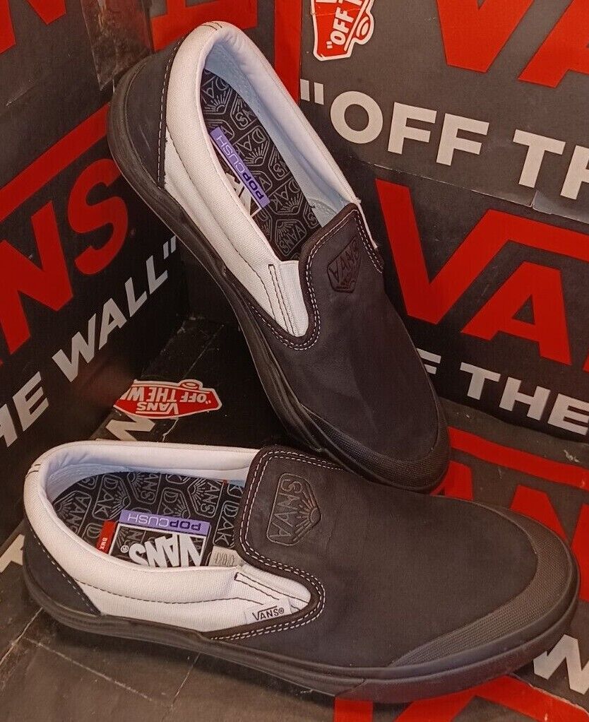 Vans Men's 4/Womens 5.5 Dak Roche BMX Race Shoes Slip-On Black/White VNOA5HEY39M