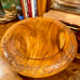 Vintage 1960’s Hand Carved Wood Hawaiian Cake Stand Lazy Susan With Cover