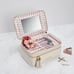 Tartan & Twine Vertical Quilted Traincase w/Mirror
