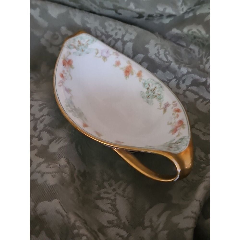 Bawo & Dotter Elite Limoges Serving Dish GOLD GILT Art Nouveau Double Handle