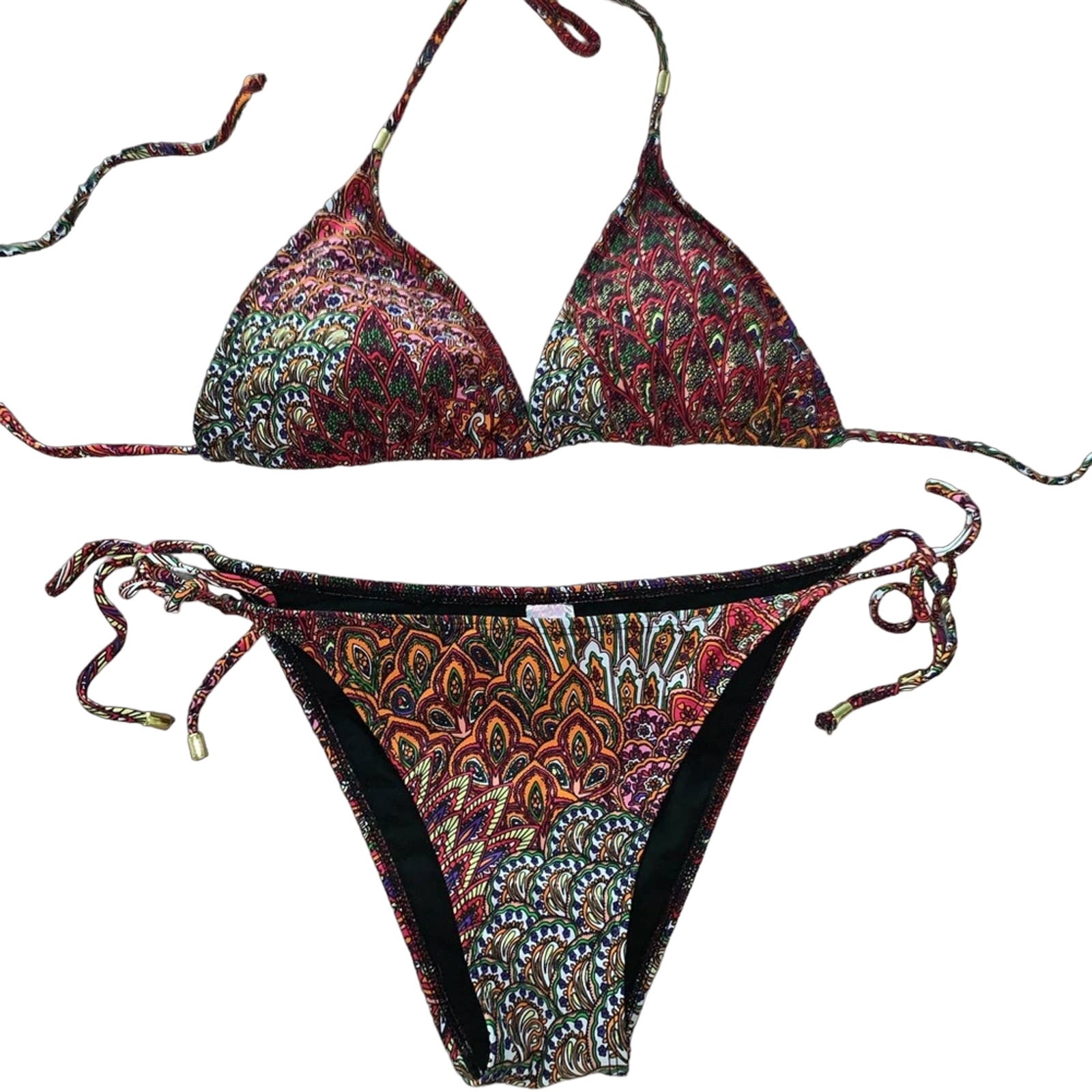 NWOT Anemone Multi Colored Bikini Set Size Large