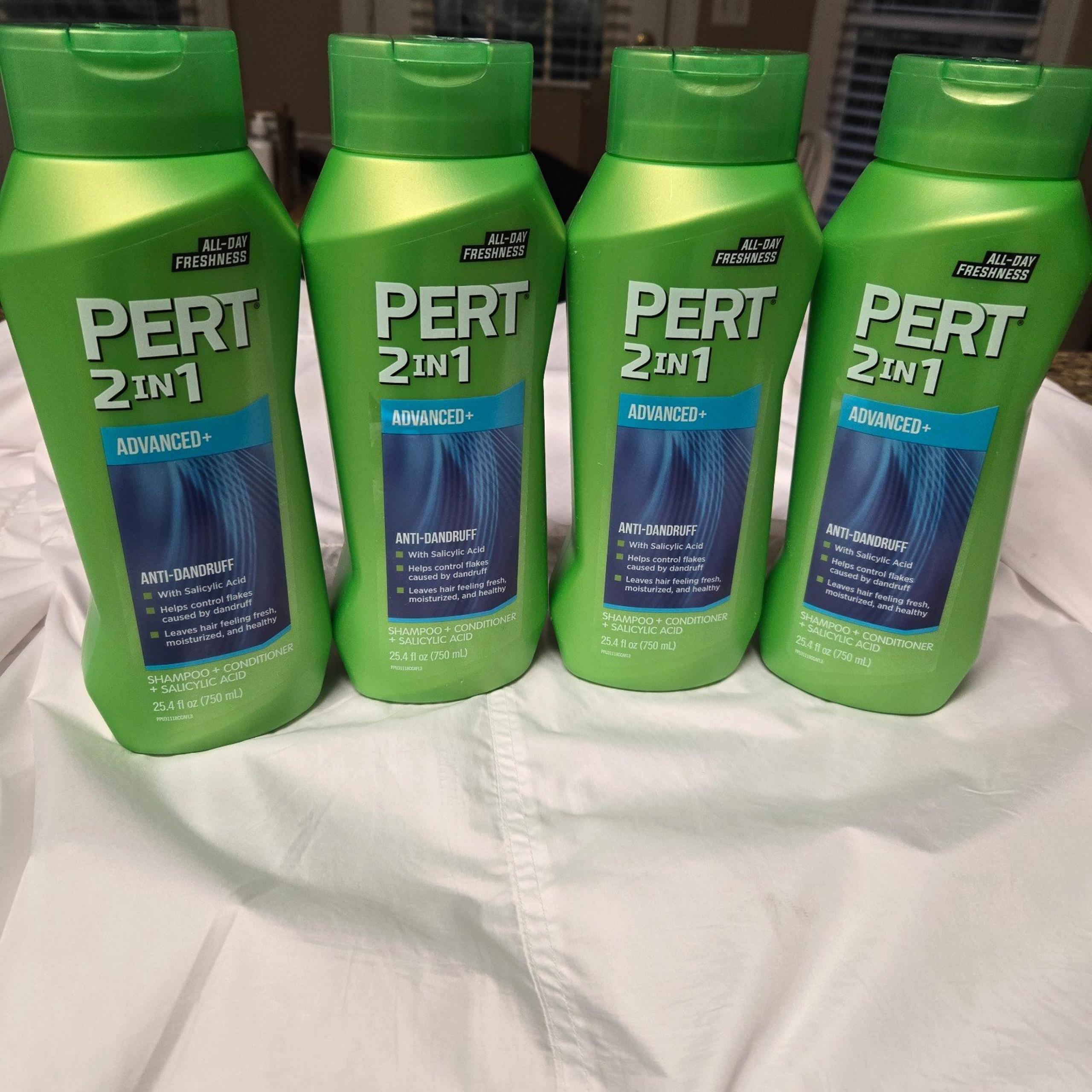 PERT 2 in 1 Anti-dandruff Shampoo + Conditioner + Salicylic acid Lot of 4 Bottle