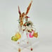 Hand Blown Spun Glass miniature donkey w rooster colorful baskets