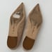 Sam Edelman Wanda Pointed Toe Flat Cappuccino Suede Minimalist Casual 8.5