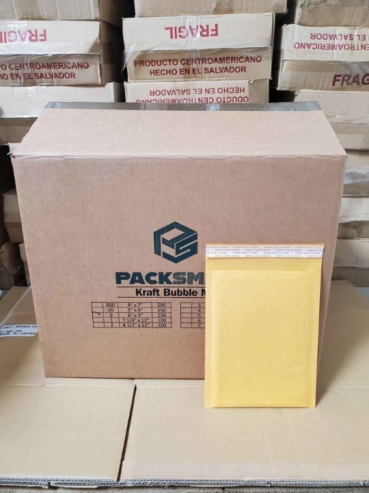 PACK OF 250 #0 (6 x9 ) Kraft Bubble Mailers Padded Shipping Envelopes Bags