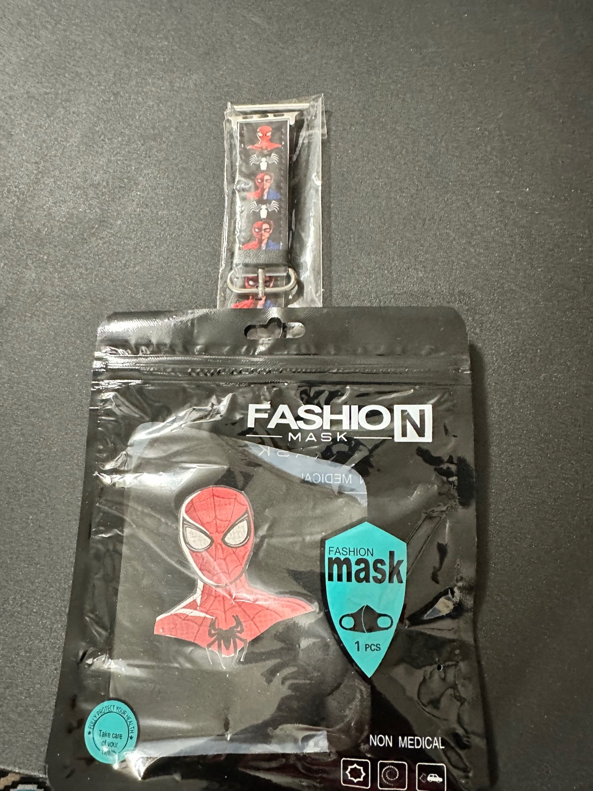 Spider-Man watchband and mask