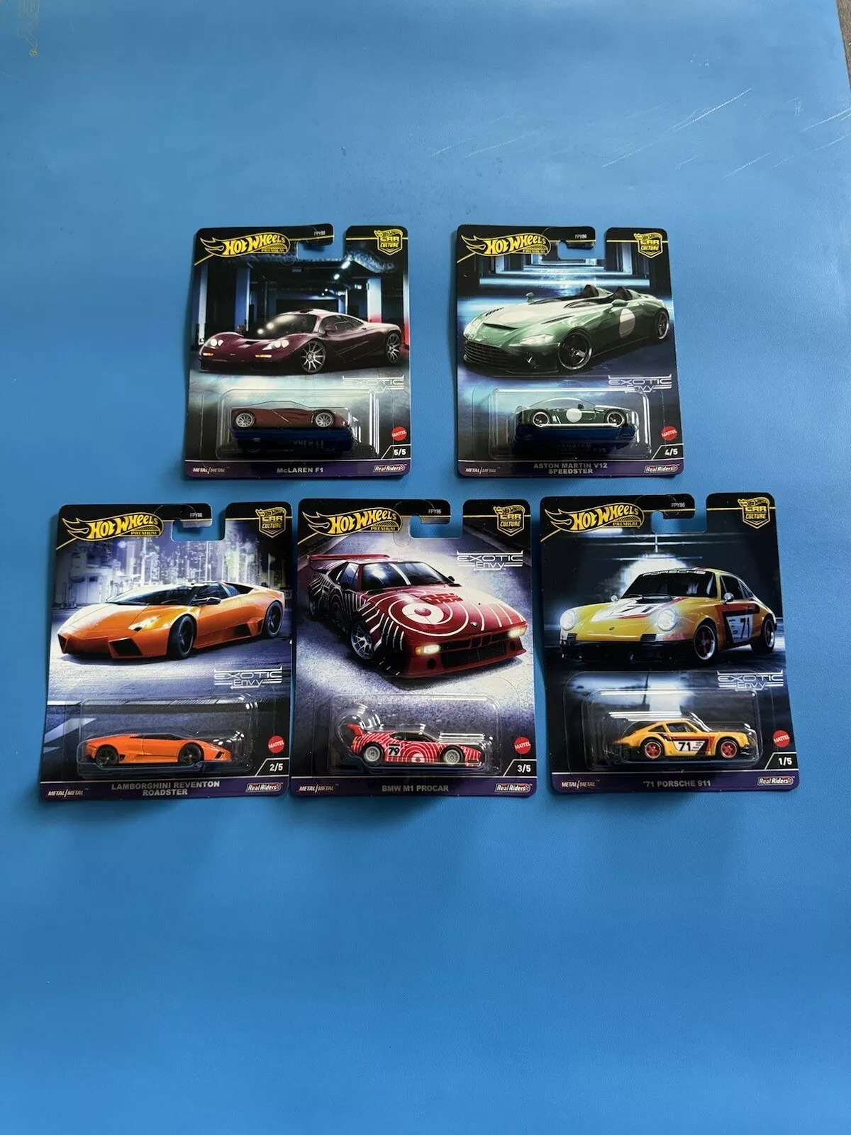 Hot Wheels 2024 Exotic Envy Set 5 Premiums Cars