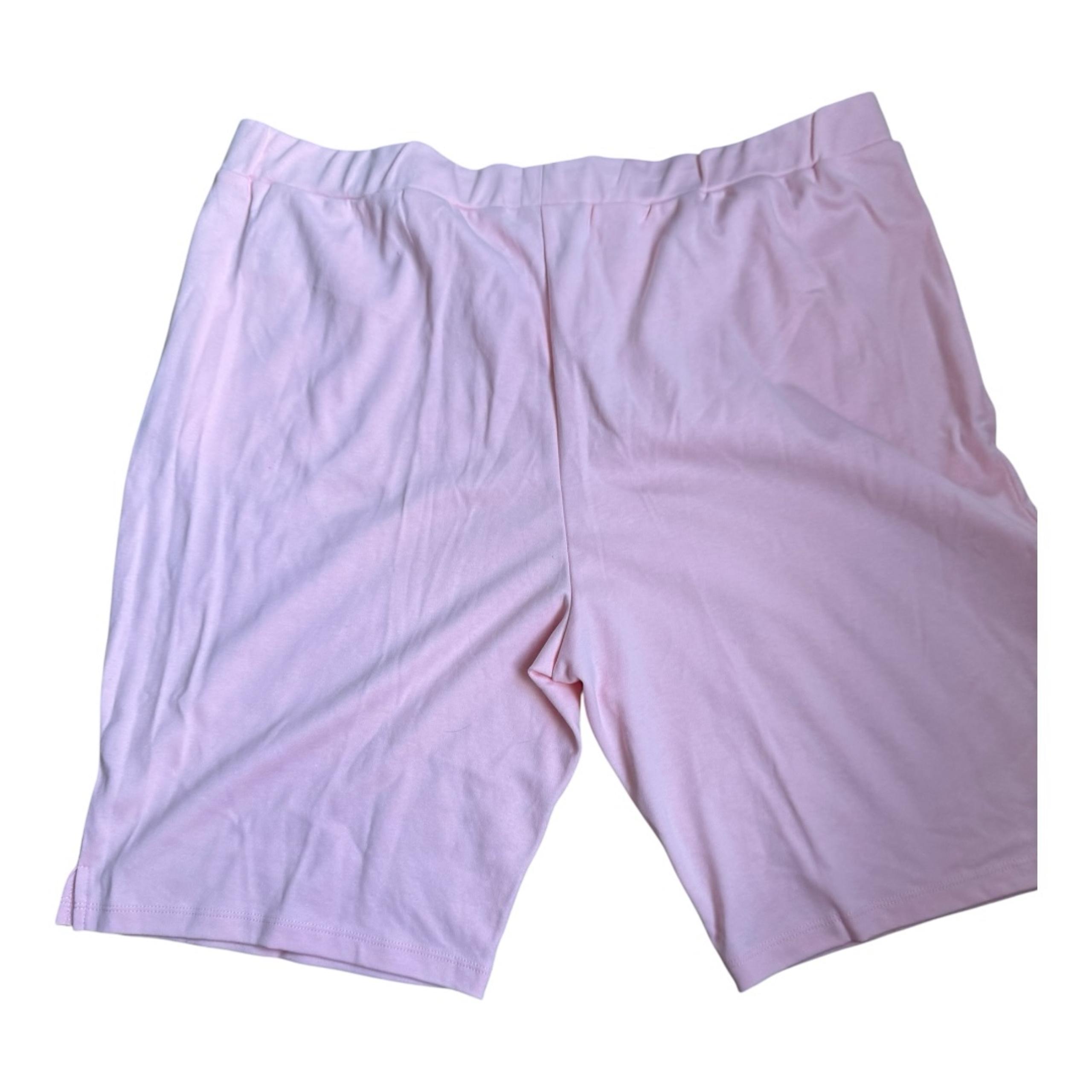 QVC Quacker Factory shorts in baby pink inseam 11” w/pockets size XL