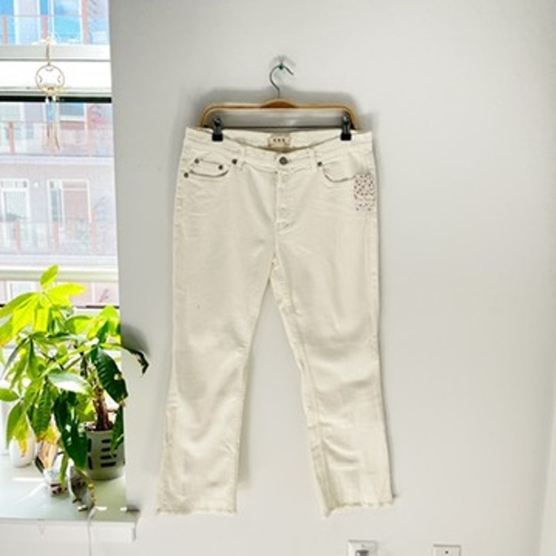 NEW We the Free White Austen Straight Jeans Size 31