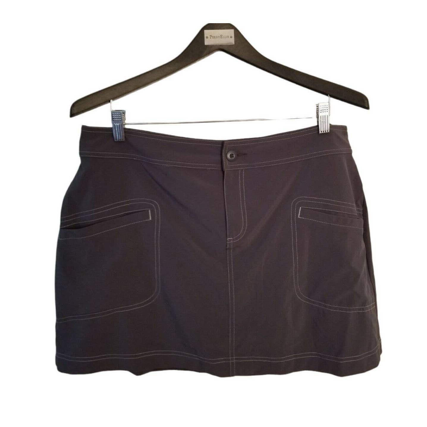 PrAna Gray Outdoor Hiking Skirt Women's Size 12 length 16