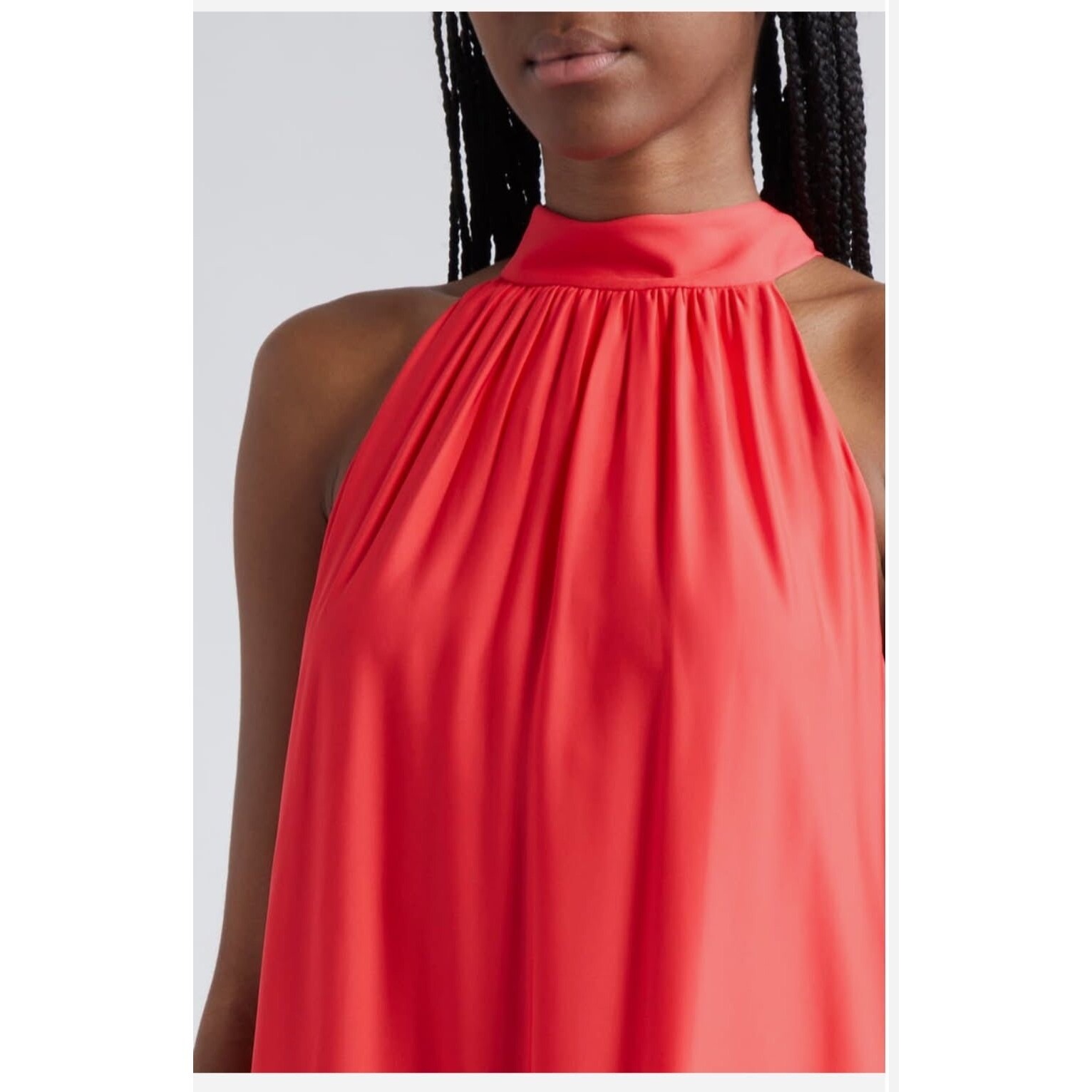 Alice + Olivia Erna Ruffle Mini Dress Halter Neck Sleeveless