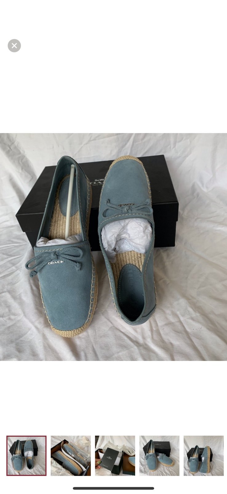 Coach suede espadrilles 7,5 new
