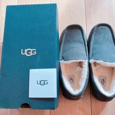 AGU Men's Mouton Moccasins JP 26cm Charcoal