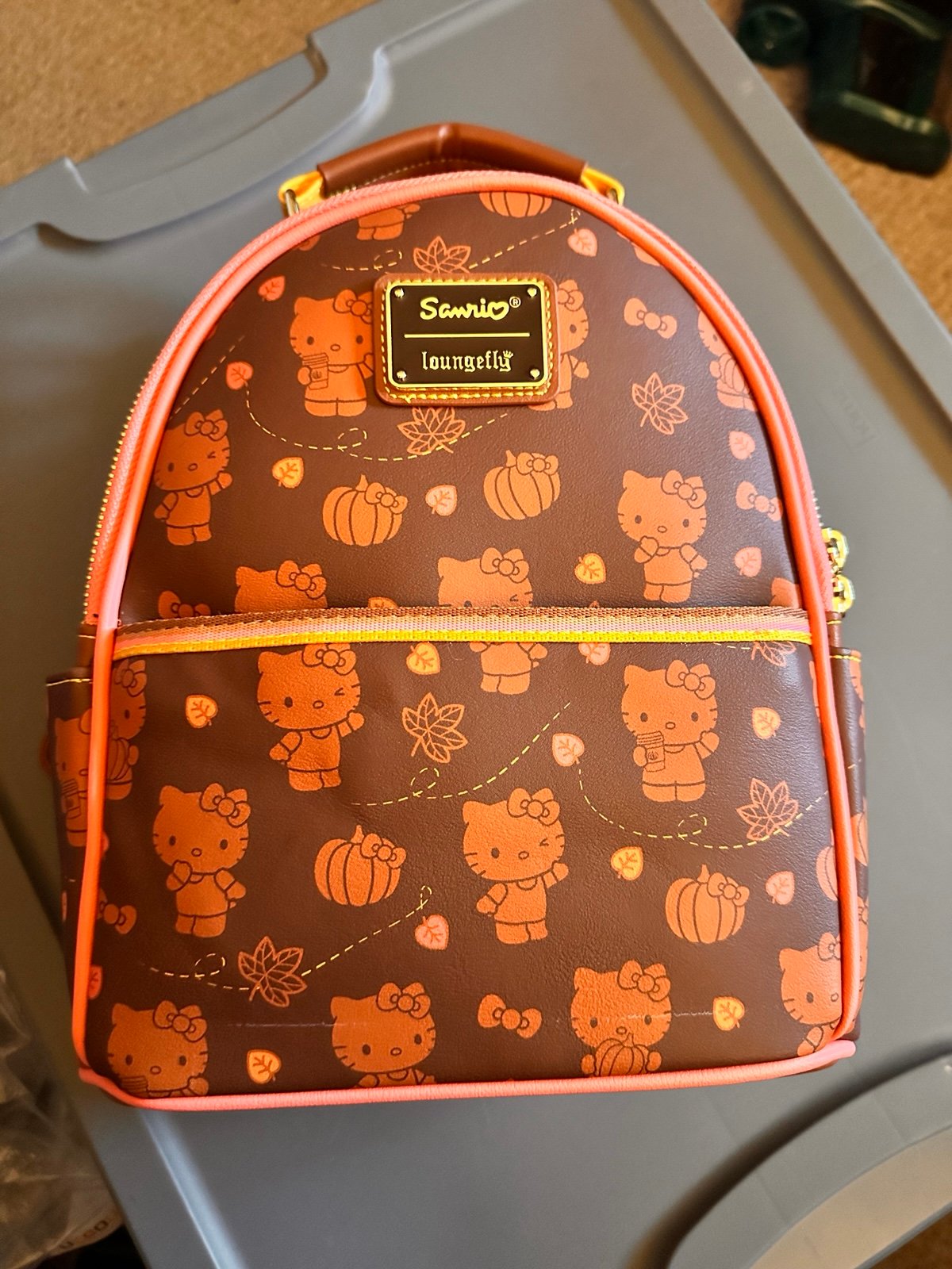 Hello Kitty Pumpkin Spice Loungefly backpack NEW