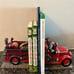 Vintage Vannark Red Hats of courage Fire Engine bookends from 1998