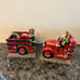 Vintage Vannark Red Hats of courage Fire Engine bookends from 1998