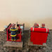 Vintage Vannark Red Hats of courage Fire Engine bookends from 1998