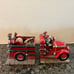 Vintage Vannark Red Hats of courage Fire Engine bookends from 1998
