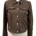 Free People Rumors Denim Cropped Trucker Jacket Chocolate Brown Women Sz XS NWOT