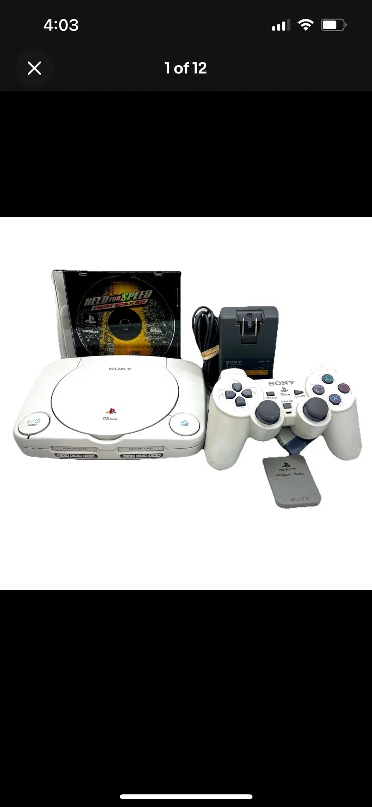 Sony PSOne PS1 PlayStation Slim Console Bundle SCPH-101 OEM Tested & Cleaned