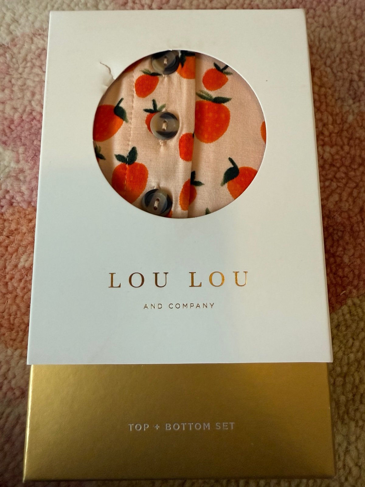 lou lou and company top and bottom set Strawberry