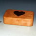 Wood Box of Cherry With Heart Inlay of Purple Heart