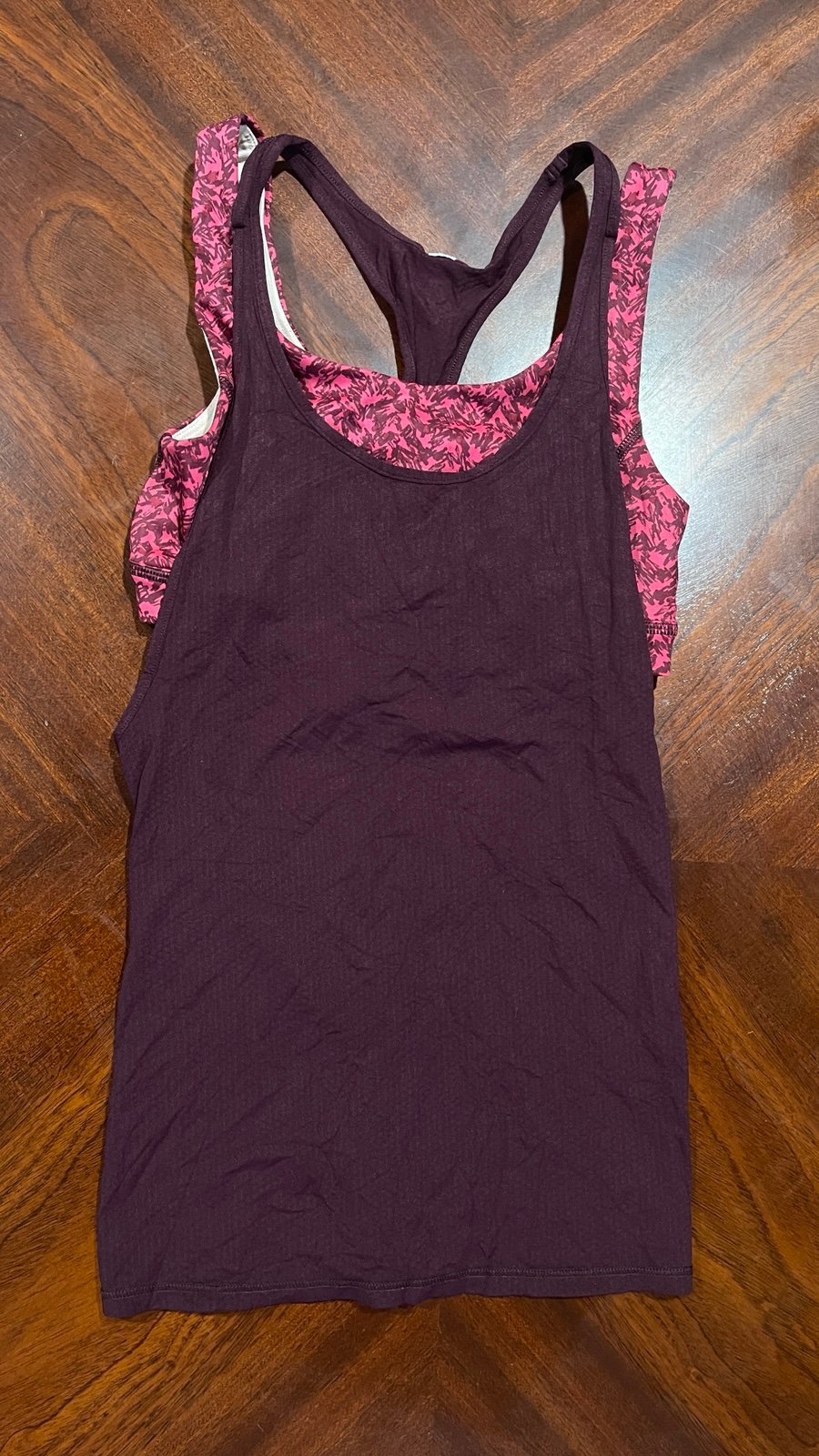 LULULEMON ALL SPORT TANK BORDEAUX DRAMA MOUNTAINS PEACS BON BON size 4