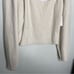 NEW Free People Oatmeal Tan Saffron Open Back Puff Sleeve Sweater Top Medium