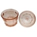 Pink Indiana Glass Paneled Apothecary Jar