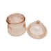 Pink Indiana Glass Paneled Apothecary Jar