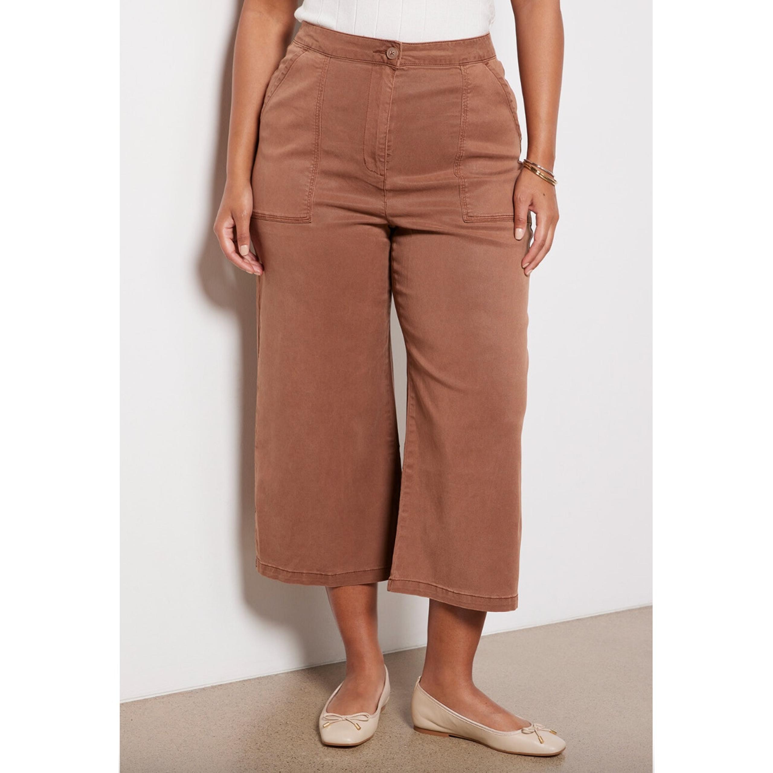 SPLENDID NWT Evereve Margaret Wide Leg Cropped Pant in Terracotta // XL