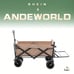 Folding Outdoor Garden Cart Utility Wagon With Cup Holders & Side Pockets,330lbs