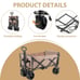 Folding Outdoor Garden Cart Utility Wagon With Cup Holders & Side Pockets,330lbs