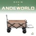 Folding Outdoor Garden Cart Utility Wagon With Cup Holders & Side Pockets,330lbs