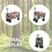 Folding Outdoor Garden Cart Utility Wagon With Cup Holders & Side Pockets,330lbs