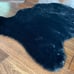 Luxe Faux Rabbit Fur Black Rug.