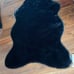 Luxe Faux Rabbit Fur Black Rug.