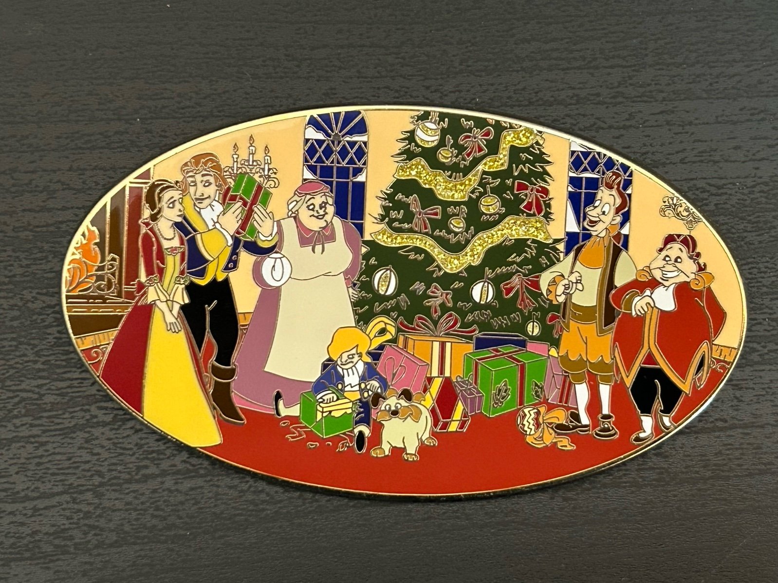 Christmas Eve Beauty & the Beast Fantasy Pin