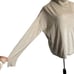 Z Supply Agnes Soft Turtleneck Oversized Pullover Sweater Light Cream Tan Medium